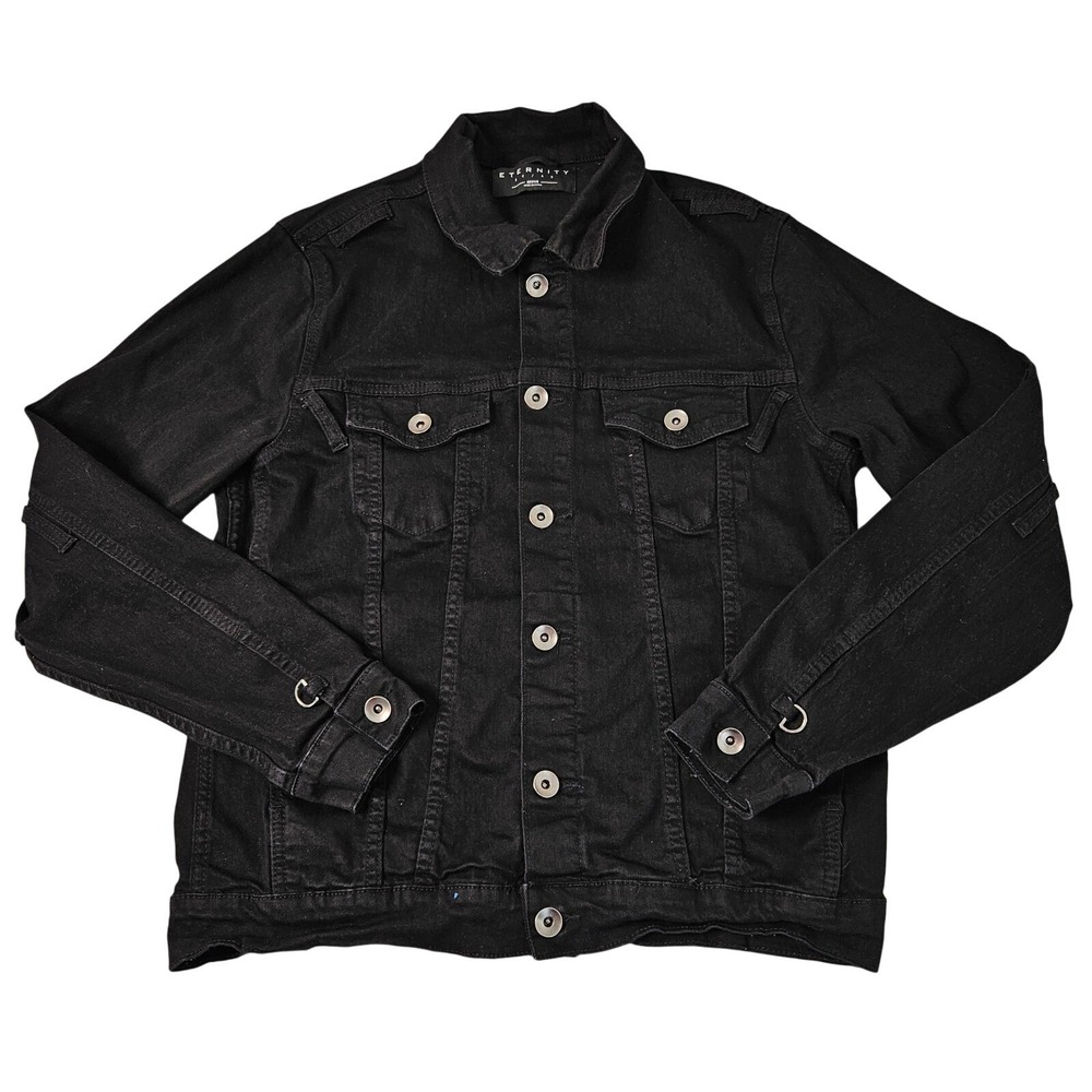 Eternity Men's Jean Jacket Size Medium Black‎